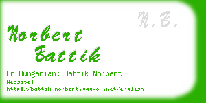 norbert battik business card